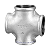Cruzeta Galvanizada Rosca BSP - Ref 180 – Tupy - Imagem 1