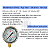 Manômetro De Pressão Vertical 2,5 Bar | 40 PSI Inox c/ Glicerina DN63 REF 3822 - GENEBRE - Imagem 3