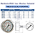 Manômetro Aço Inox c/ Glicerina Horizontal 2,5 bar / 40 psi DN63 REF 3829 - GENEBRE - Imagem 4