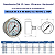 Manômetro Aço Inox c/ Glicerina Horizontal 10 bar / 150 psi DN 63 REF 3829 GENEBRE - Imagem 3