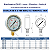 Manômetro De Pressão Vertical 100 Bar / 1500 PSI Inox c/ Glicerina DN63 REF 3822 - GENEBRE - Imagem 2