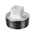 Bujão Quadrando Galvanizado TUPY 291 BSP 1" - Imagem 1