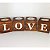 Porta Vela Cubo de Madeira Pinus 5x5 cm Palavra LOVE - Imagem 3