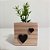 Cubo Decorativo Heart em madeira Pinus com Planta Artificial - Imagem 4