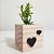 Cubo Decorativo Heart em madeira Pinus com Planta Artificial - Imagem 1