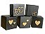 Cubo Decorativo Black&Heart em madeira com Coração em Relevo - Imagem 4