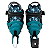 Patins Traxart Infantil X-light Azul Roda Led Ajustável - Imagem 3