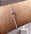 Pulseira Ponto de Luz Quadrado Zircônia Fucsia - Imagem 1