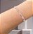 Pulseira Borboleta Rosa com Corrente Elo Português - Imagem 1
