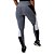 Calça Legging Cinza Mescla C/ Recortes Preto e Branco - Imagem 3
