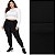 Calça Legging Peluciada Térmica Plus Size Suplex Flanelado Preto - Imagem 1