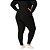 Calça Legging Peluciada Térmica Plus Size Suplex Flanelado Preto - Imagem 3