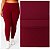 Calça Legging Peluciada Térmica Plus Size Suplex Flanelado Bordô - Imagem 1