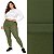 Calça Legging Peluciada Térmica Plus Size Suplex Flanelado Verde Musgo - Imagem 1