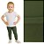 Calça legging Infantil Flanelada suplex Peluciado Verde Musgo - Imagem 1