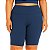 Bermuda Fitness Feminina Plus Size Meia Coxa Petróleo - Imagem 1