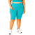 Bermuda Fitness Feminina Plus Size Com Bolsos Azul Turquesa - Imagem 1