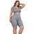 Bermuda Fitness Feminina Plus Size Tamanhos Especiais Modeladora Cós 20cm Poliamida Power - Imagem 2