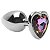 Plug Anal Em Metal Cromado Coração Pedra Vipmix Tamanho P - Imagem 9