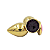 Plug  Anal Dourado De Aço Tamanho G com Pedra Sexy Imports - Imagem 4