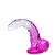 Pênis Realística Transparente E Rosa com Ventosa 22x 4,3Cm - Imagem 5