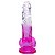 Pênis Realística Transparente E Rosa com Ventosa 22x 4,3Cm - Imagem 4