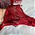 Conjunto Tule Bordado Flor Vermelho - Imagem 4