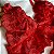 Lingerie Conjunto Sem Bojo Flowers  Vermelho– Renda Sensual - Imagem 3