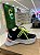 Tênis Sneaker Natalia Preto com detalhe laranja e cadarço verde neon/limão - Imagem 1