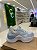 Tênis Sneaker Natalia Branco com azul Bebe com detalhes Salmão - Imagem 1