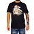 Camiseta Preta Astronauta Estampa Astro do Surf Folks Style - Imagem 1