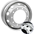 Roda 22.5 X 7.5 Xbri  10 Furos - ( 275/80 ) - Imagem 1