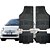 Jogo de Tapete Automotivo Carpete Preto Borracha Completo Fiat 500 - Imagem 1