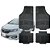 Jogo de Tapete Automotivo Carpete Preto Borracha Completo Honda Fit - Imagem 1