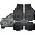 Jogo de Tapete Automotivo Carpete Preto Borracha Completo Fiat Uno - Imagem 1