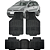Tapete Automotivo 5 Peça Borracha Preto PVC Reforçado + Tunel Spacefox - Imagem 1