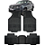 Jogo Tapete Automotivo 5 Peça Preto Borracha PVC Com Tunel Vw Amarok - Imagem 1