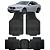 Jogo de Tapete Automotivo 5 Peça Preto Borracha PVC Com Tunel Bmw 528i - Imagem 1
