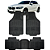 Jogo de Tapete Automotivo 5 Peça Preto Borracha PVC Com Tunel Bmw 118i - Imagem 1