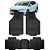 Jogo Tapete Automotivo 5 Peça Preto Borracha PVC + Tunel Focus Sedan - Imagem 1