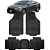 Jogo Tapete Automotivo 5 Peça Preto Borracha PVC Com Tunel Kia Cadenza - Imagem 1