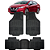 Jogo Tapete Automotivo 5 Peça Preto Borracha PVC + Tunel Nissan Versa - Imagem 1