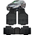 Jogo Tapete Automotivo 5 Peça Preto Borracha PVC Com Tunel Peugeot 408 - Imagem 1