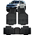 Jogo Tapete Automotivo 5 Peça Preto Borracha PVC Com Tunel Toyota SW4 - Imagem 1