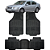 Jogo de Tapete Automotivo 5 Peça Preto Borracha PVC Com Tunel Vw Bora - Imagem 1