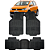 Jogo Tapete Automotivo 5 Peça Preto Borracha PVC Com Tunel Vw Crossfox - Imagem 1