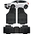 Jogo Tapete Automotivo 5 Peça Preto Borracha PVC Com Tunel Volvo XC60 - Imagem 1