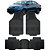Jogo Tapete Automotivo 5 Peça Preto Borracha PVC Com Tunel Yaris Sedan - Imagem 1