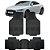 Jogo de Tapete Automotivo 5 Peça Preto Borracha PVC Com Tunel Audi TT - Imagem 1