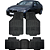 Jogo de Tapete Automotivo 5 Peça Preto Borracha PVC Com Tunel Bmw 318i - Imagem 1